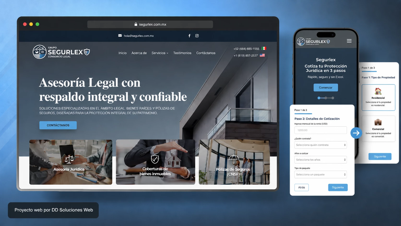 Proyecto web de Grupo Segurlex realizado por el equipo de Yeti Agencia Creativa para la campaña Boom Shaka Laka