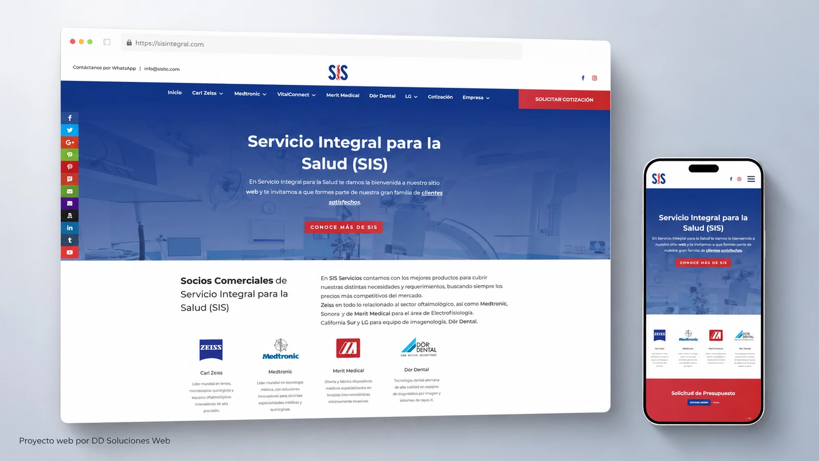 Proyecto web de Servicio Integral para la Salud realizado por el equipo de Yeti Agencia Creativa para la campaña Boom Shaka Laka